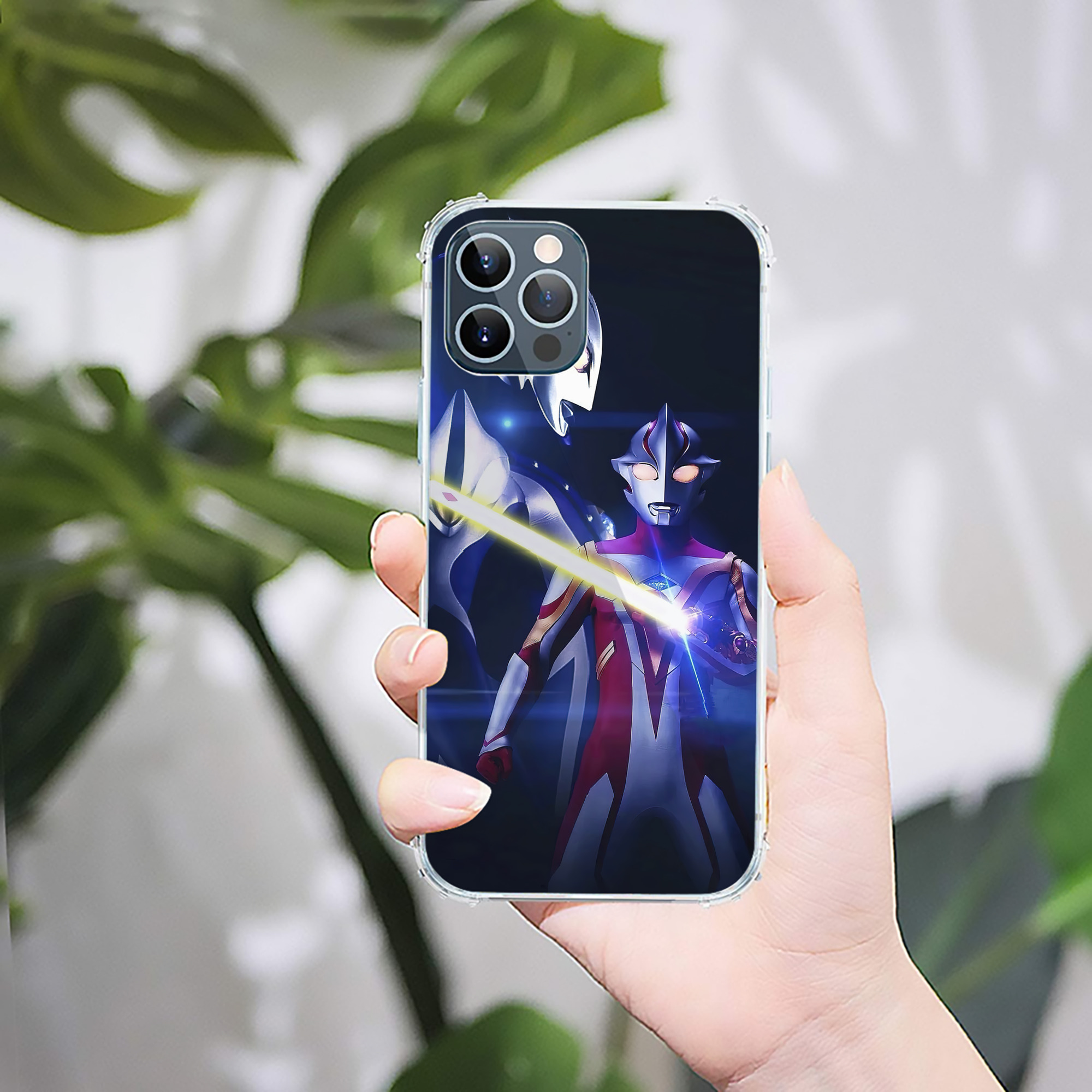 （画像用） ウルトラマン Ultraman 【iPhone 12シリーズ対応】透明スマホケース（クリアソフトケース）